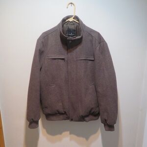 London Fog Wool Blend Bomber Jacket Size Large